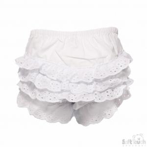 STFP01-W  Cotton White Pants  (0-18 months)