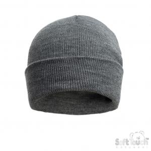 STH702-G Brushed Beanie Hat Grey (Newborn-12 months)
