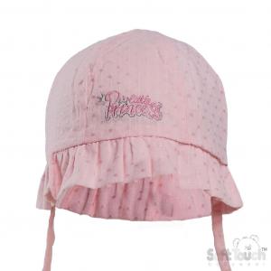 STH84-P Pink Dotty Hat "Pretty Princess" (0-24 months)