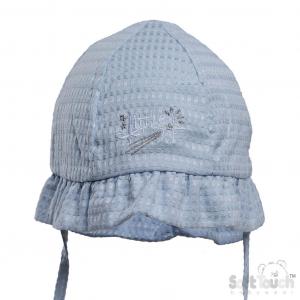 STH88-B Sky Checked Hat "Little Star" (0-24 months)