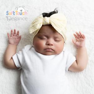 STHB112-LEM  Lemon Yellow Cable Headband with Bow 