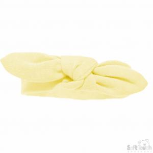 STHB88-L  Lemon Yellow Knotty Headband 