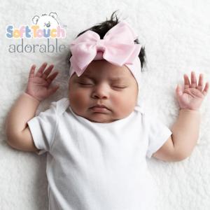 STHB92-Pi  Pink Glitter Bow Headband 