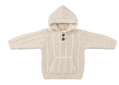 STHD16C  Cream Cable Hoodie  (6-24 months)