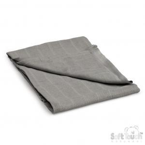 STMS01-G Grey Muslin Square