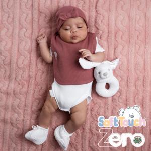 STP4500-DR Deco Rose Ribbed Velcro Bib