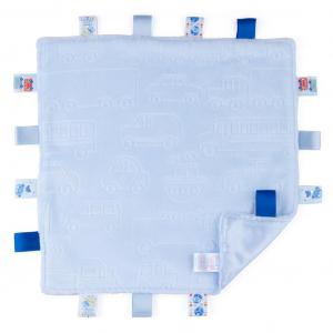 STRC305-B  Sky Blue Vehicle Embossed Taggie Comforter 