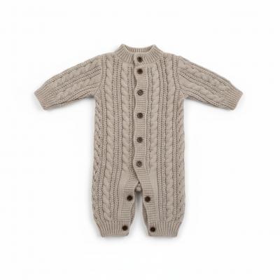 STRM16-BiS  Biscuit Cable Romper  (0-12 months)