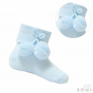 STS10-BD   Diamond Pom pom socks  (0-24 months)