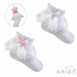STS342  Jester Lace Sock  (0-12 months)