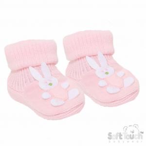 STS423  Pink "Bunny" Booties 