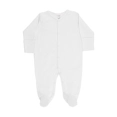 STS4660-W-White  Sleepsuit - cuff mittens  (0-9 CHOOSE)