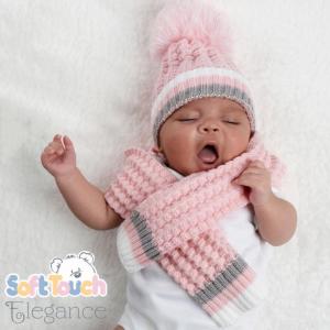 STSC648-P-P   Ribbed Scarf (Newborn - 12 months)