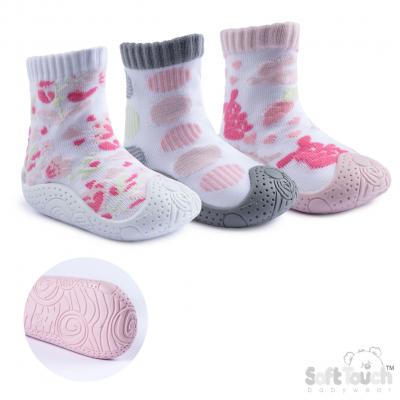 STSN170-G  Soled Socks  (9-21 months)