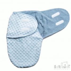 STSW116-B  Blue Bubble Swaddle Wrap  (0-3 months)