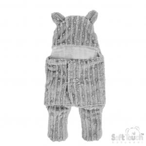 STSW118-G  Grey Bubble Sherpa Swaddle  (0-6 months)