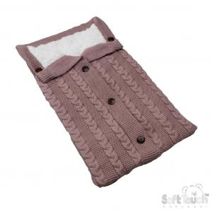 STSW800-DP  Dusky Pink "Zero "Swaddle Wrap  (0-3 months)