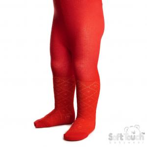 STT32-R  Red  Heart Tights  (Choose from 0-6 months)