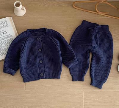 SV2527N  Navy Lux Knitted Two Piece   (0-12 months)