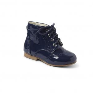 SVQuinnN  Boots Navy with both waxed and satin laces  (4-12)