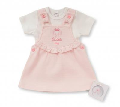 TCLBW20-639P  "Cuddle Me" Pinafore Set  (3-8lbs)
