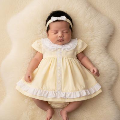 TCLBW20-717y  "Lace and Bows" Dress Set  (3-8lbs)