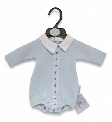 TC_LBW20-388-S  "Lace and Bows" Short Romper  (3-8lbs)