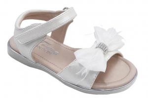 TI2373-SP3W  White Feather Bow Sandal (20-25)