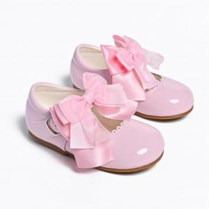 TIB17-P  Pink Bow Patent Shoes ( 3 - 10)