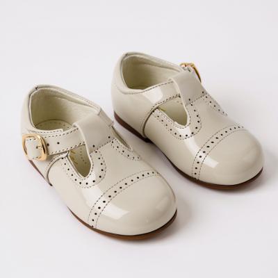 TIH23-18BE  Beige Scallop Patent Shoes ( 3 - 10)