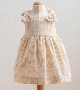 TO3945E   Floral and Stripe Woven Dress (6-36 months)