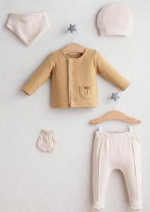 TO5445M  Mustard Layette 5 Piece (0-1 months)