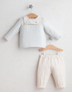 TO5484M  Cheesecloth "Little Sailor" Two Piece  ( 6-36 months)