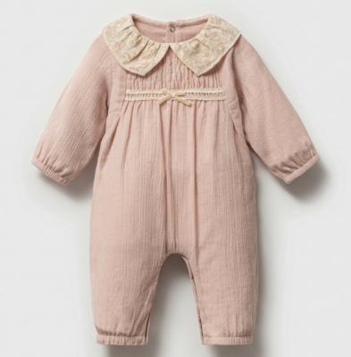 TO5780P  Floral Shirred Romper   (0-9 months)