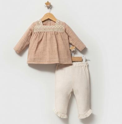TO5805  Lace and hemp Two Piece Set  (6-36 months)