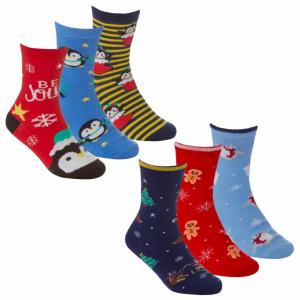 TT42B803  Triple Pack Christmas Socks  (6-3)