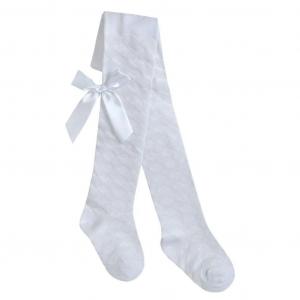 TT45B13  White Tights with bow  (Choose 0-24 months)