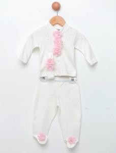 VV25106IP  Sequin Flower Three Piece Set  (0-9 months)