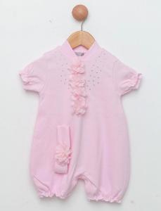 VV25107P  Sequin Flower Romper Set  (0-9 months)