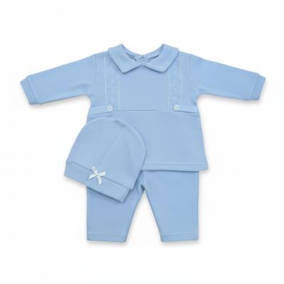 VV25134B  Embroidered Three Piece Set  (0-9 months)