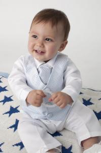 VV_CR02S Sky Check 4 Piece Suit 0-24 Months (Choose Size)