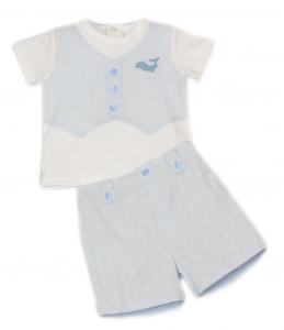 WMGF1064S  Stripe Shorts set  (0-9 months)