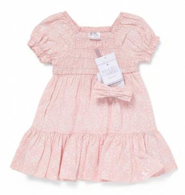 WWF10333B  Floral Shirred Dress Set  (6-24 months)