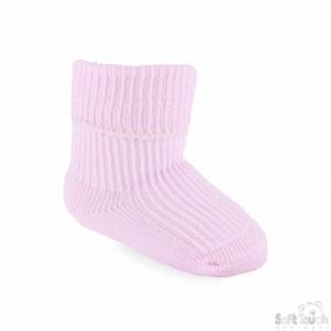 STS02-P  0-3 Months Socks Pink 